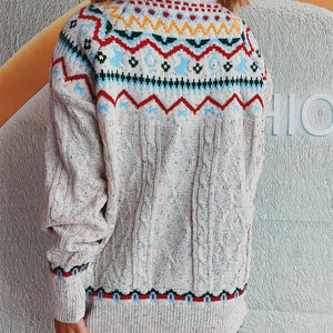 Cable-Knit Mock Neck Long Sleeve Sweater