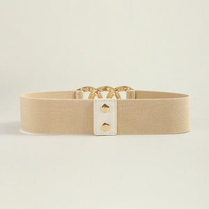 Zinc Alloy Buckle Elastic Wide Belt