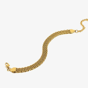 18K Gold-Plated Wide Chain Bracelet