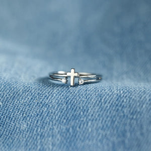 925 Sterling Silver Cross Ring