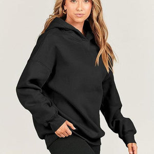 Dropped Shoulder Long Sleeve Hoodie