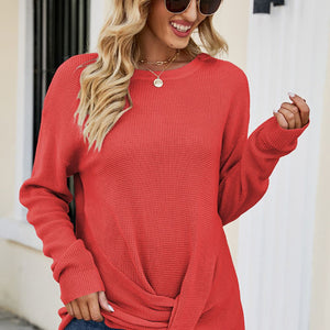 Twisted Round Neck Sweater