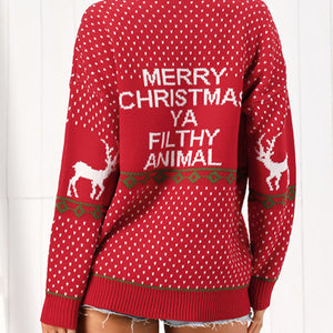 Christmas Element Round Neck Sweater