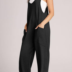 Lovelet Wide Strap Jumpsuit with Pockets