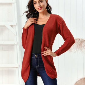 Open Front Long Sleeve Cardigan