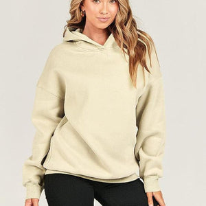 Dropped Shoulder Long Sleeve Hoodie