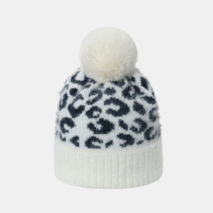 Leopard Hat with Pompom