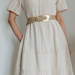 Irregular Buckle Braid Belt