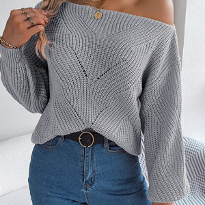 Openwork Long Sleeve Sweater