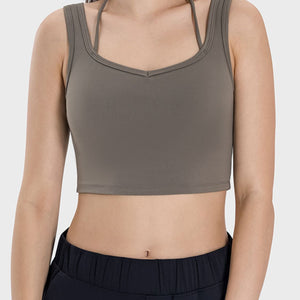 Millennia Crisscross Square Neck Active Tank