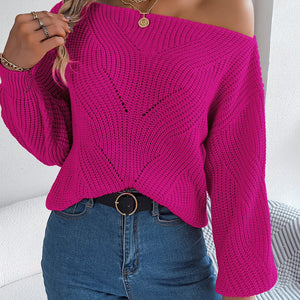 Openwork Long Sleeve Sweater