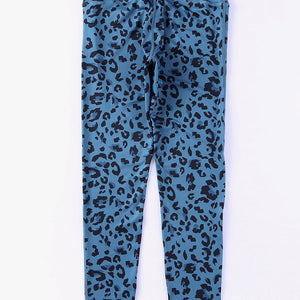 Leopard Print Wide Waistband Leggings