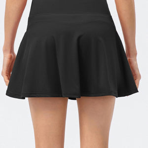 High Waist Wide Waistband Active Skirt