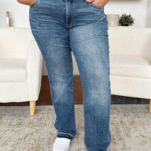 Judy Blue Full Size Mid Rise Release Hem Jeans