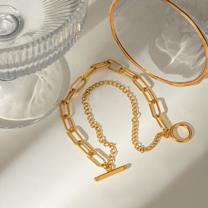 18K Gold-Plated Stainless Steel Chain Bracelet