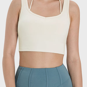 Millennia Crisscross Square Neck Active Tank