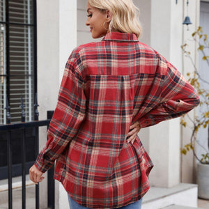 Mandy Plaid Button Up Long Sleeve Shirt