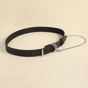 PU Leather Alloy Chain Belt