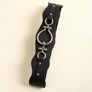 PU Leather Zinc Alloy Buckle Belt