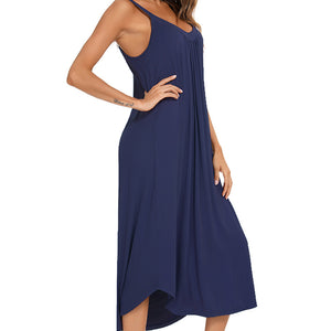 V-Neck Midi Lounge Dress