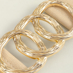 Zinc Alloy Buckle Elastic Wide Belt