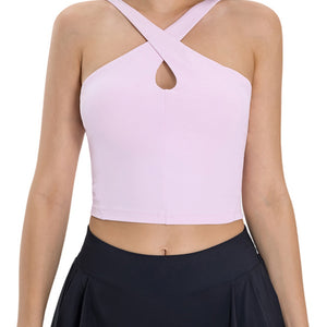 Millennia Crisscross Grecian Neck Active Cami