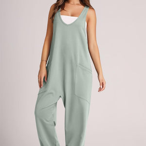 Lovelet Wide Strap Jumpsuit with Pockets