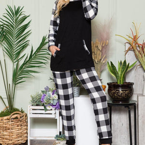 Celeste Plaid Long Sleeve T-Shirt with Pockets