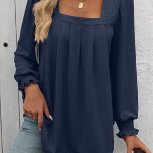 Mandy Square Neck Long Sleeve Top