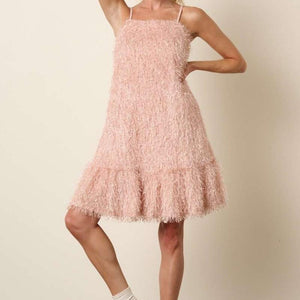 Mittoshop Feather Ruffle Hem Mini Cami Dress