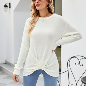 Twisted Round Neck Sweater