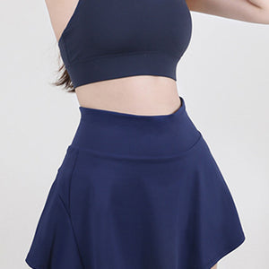 High Waist Pleated Active Skirt