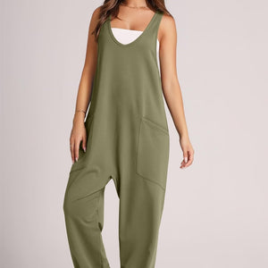 Lovelet Wide Strap Jumpsuit with Pockets