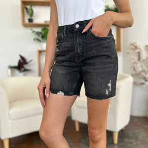 Judy Blue Full Size High Waist Rigid Magic Denim Shorts