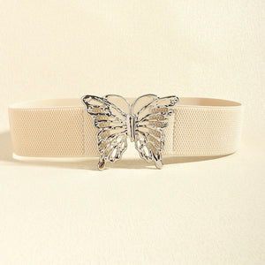 Butterfly Alloy Buckle Elastic Belt