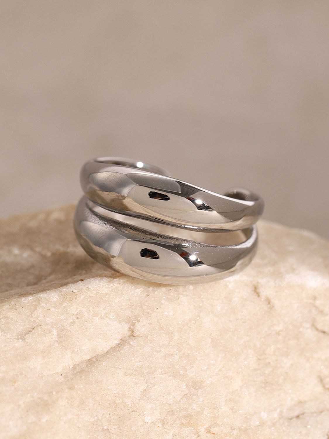 Stainless Steel Double-Layered Ring