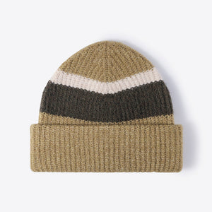 Tricolor Cuffed Knit Beanie