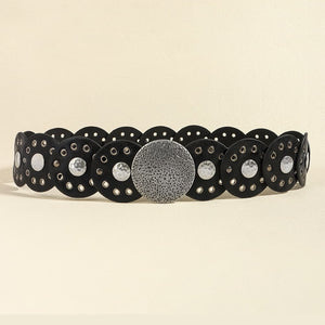 Round Shape PU Leather Belt