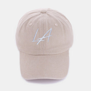 Zenana Washed Embroidered City Baseball Cap