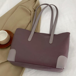 PU Leather Medium Tote Bag