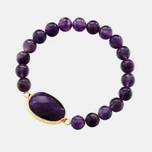 Handmade Amethyst Beaded Bracelet