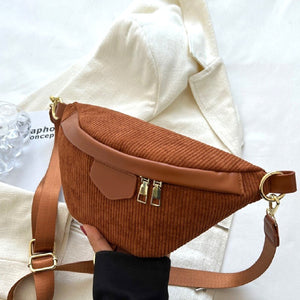 Zenana Corduroy Crossbody Bag with Removable Strap