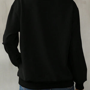 Graphic Round Neck Long Sleeve Sweatshirt