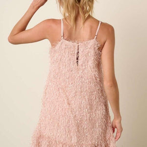 Mittoshop Feather Ruffle Hem Mini Cami Dress