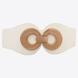 Alloy Buckle Elastic PU Belt