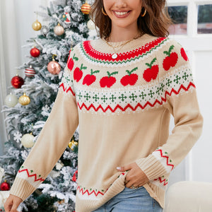 Angel Wings Graphic Round Neck Long Sleeve Sweater