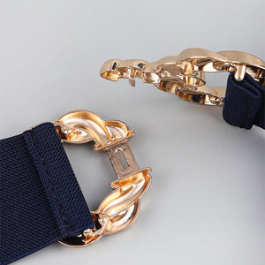 Zinc Alloy Buckle Elastic Belt