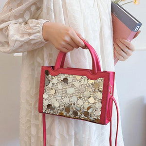 PU Leather Sequin Handbag