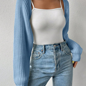 Honey Open Front Long Sleeve Cropped Cardigan