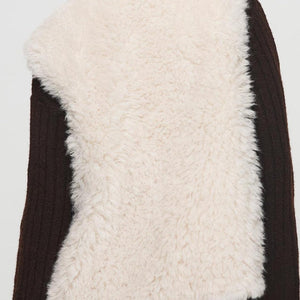 Fuzzy Open Front Vest Coat